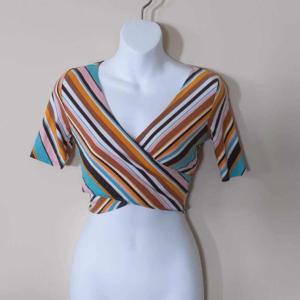 Faux Wrap Crop Top
